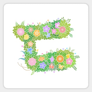 "ㄷ" Floral Letter Hangeul Magnet